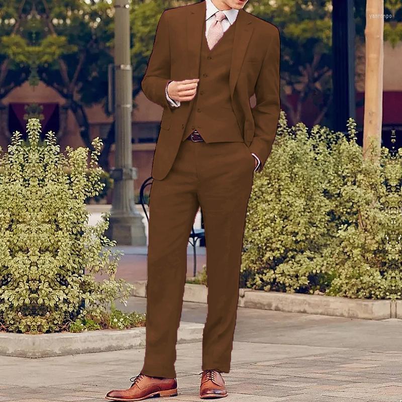 

Men' Suits Men' & Blazers Casual Brown Slim Fit Men For Wedding Party Prom Bridegroom Groom Man Tuxedos Notch Lapel Blazer Sets 3, Sky blue