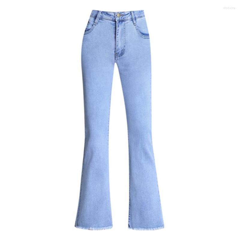 

Women's Jeans Women's Flare Pants Solid Color High Waist Stretch Joggings Slim Flared Trousers Pantalones, White jeans