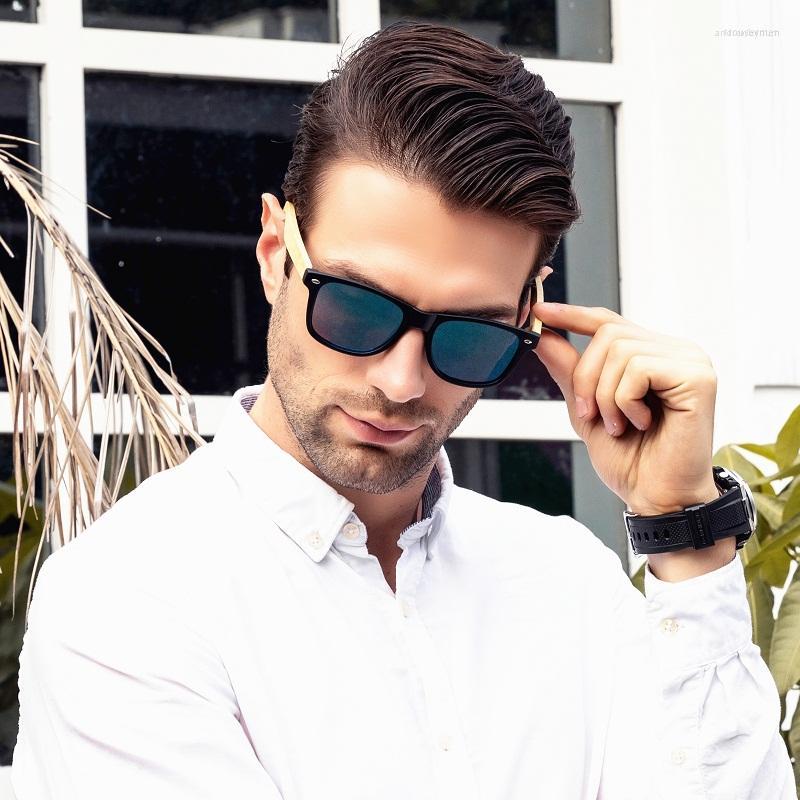 

Sunglasses LONSY Handmade Luxury Bamboo Women Men Brand Designer Vintage Wood Sun Glasses Male Feminino UV400