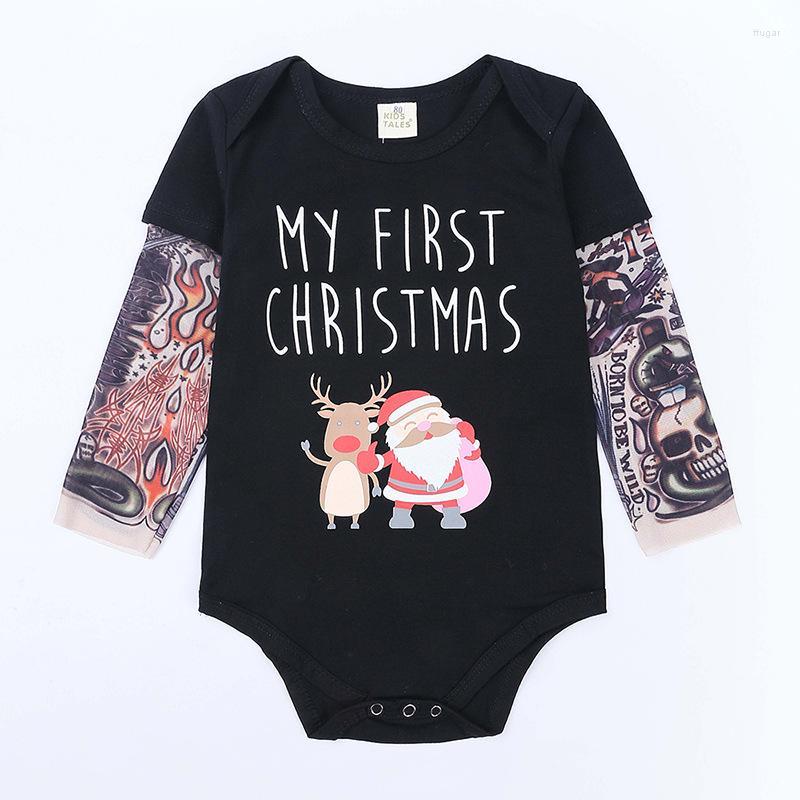 

Rompers Christmas Baby Autumn Climbing Jumpsuit For Boys 0-24m Born Bodysuits Long Sleeve Cotton Clothes Twins Year InfantsRompers