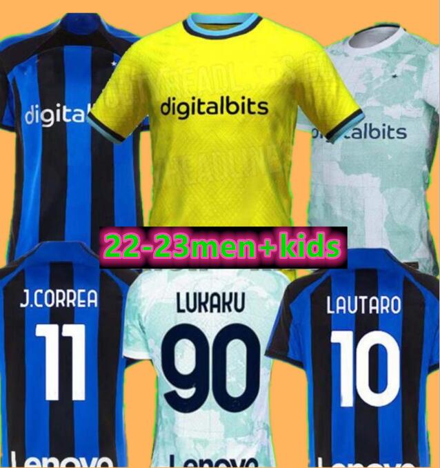 

2022 2023 LUKAKU BARELLA soccer jerseys ERIKSEN ALEXIS CORREA DZEKO LAUTARO SKRINIAR DE VRIJ 22 23 football shirt uniforms men kids kit sets 999 BROZOVIC Inter MilanS, Home ucl