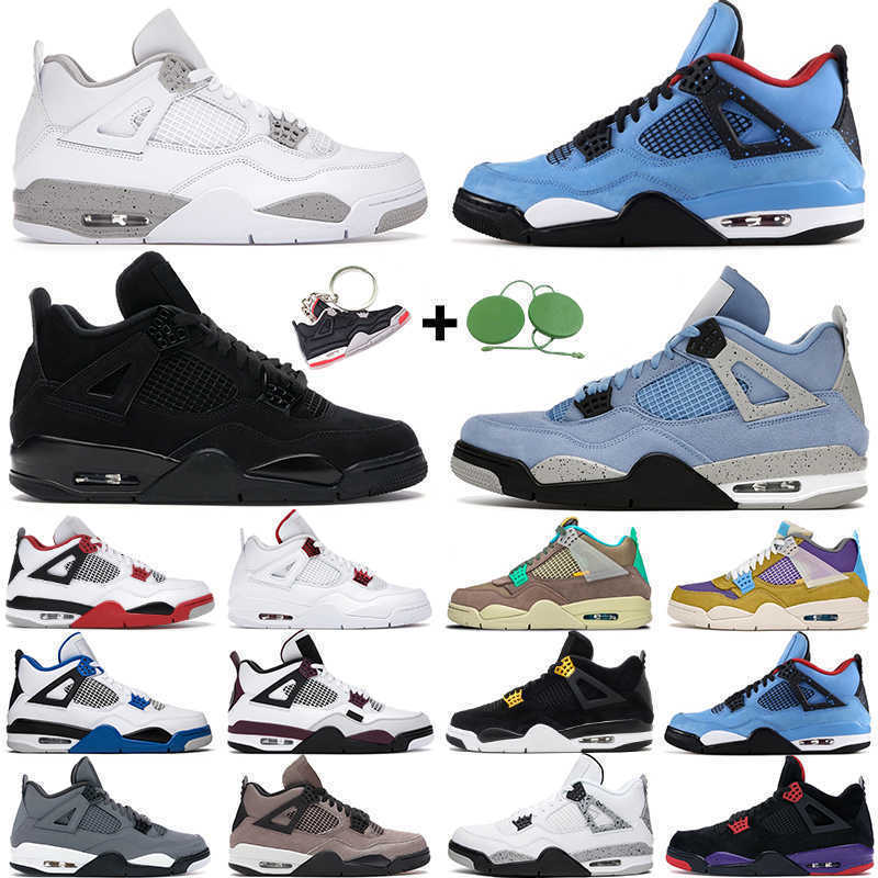 

men women basketball shoes 4 4s Desert Moss University Blue White Oreo Taupe Haze Black Cat Bred Metallic Purple mens trainers sports J OG designer shoes, 15