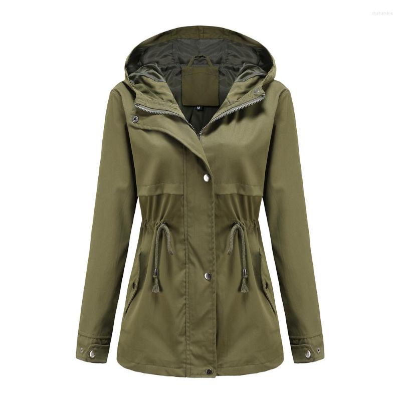 

Women' Trench Coats Large Size Women Female Windbreaker Hooded Cape Woman Clothes Long Coat Loose Outwear Duster, Black