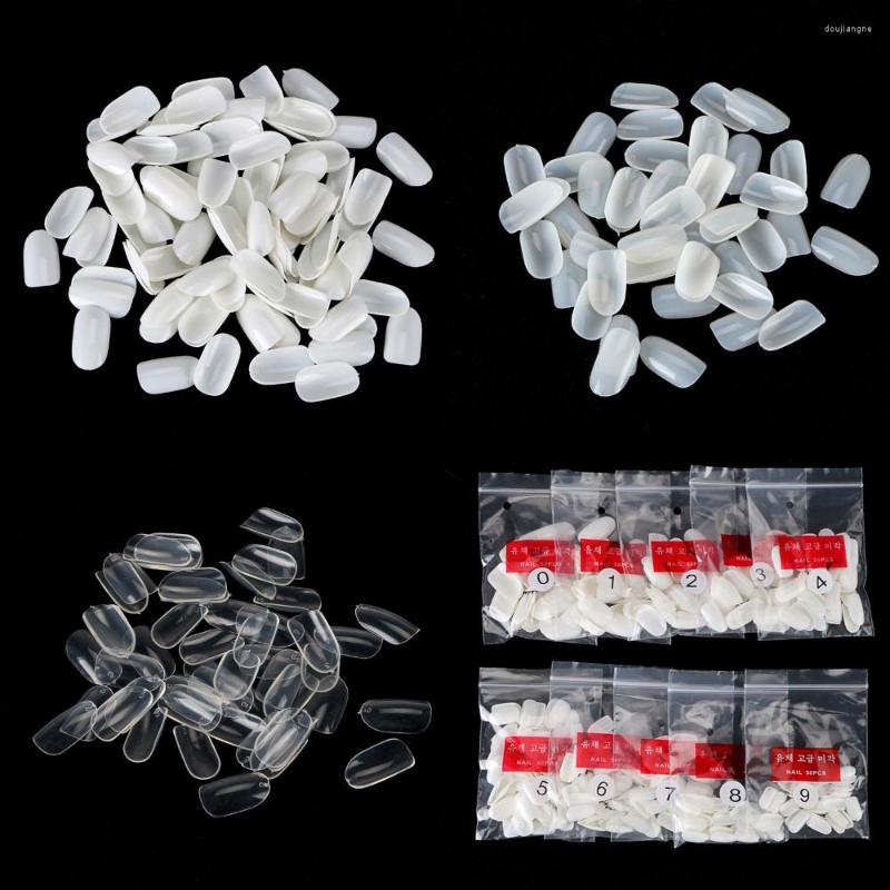 

False Nails 500 Pcs Full Round Nail Art Tips Acrylic UV Gel #Clear/Natural/White