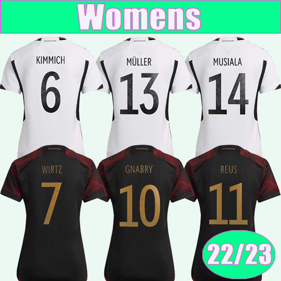 

22 23 KIMMICH HAVERTZ Women Soccer Jerseys GNABRY REUS MULLER SANE MUSIALA KEHRER Home Away Football Shirt Uniforms, Nv11516 22 23 home f..a world patch