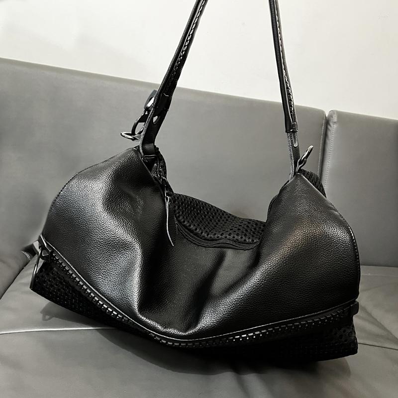 

Evening Bags Real Leather Crossbody For Women Bolsas De Mujer Large Capacity Shopper Bag Luxury Designer Shoulder, Black