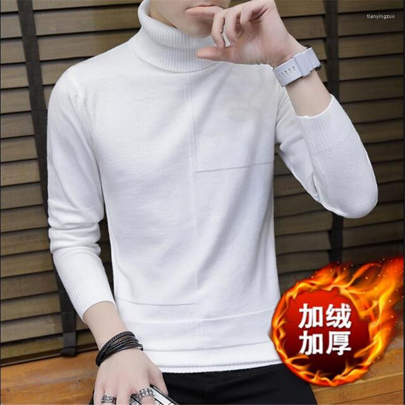 

Men's Sweaters Autumn Winter Men'S Sweater Turtleneck Solid Color Casual Slim Fit Brand Knitted Pullovers, 888