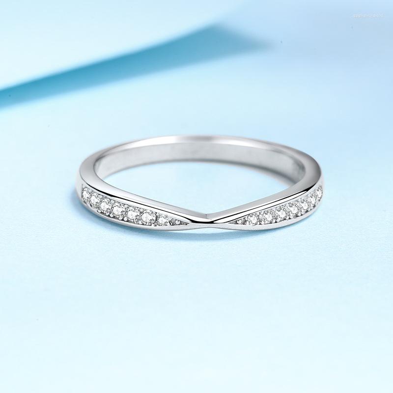 

Cluster Rings 925 Sterling Silver Pass Diamond Test Round Excellent Cut Total 0.13 CT Moissanite Ring For Girls Cocktail Jewelry