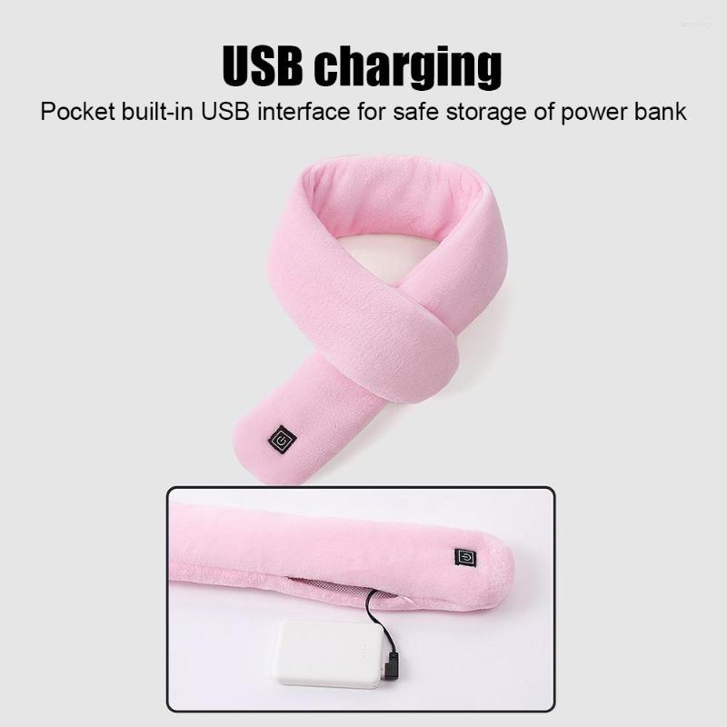 

Bandanas Winter Heated Scarf Adjustable Temperature Neck Warmer USB Intelligent Waterproof Rechargeable For Cycling Camping Men Women