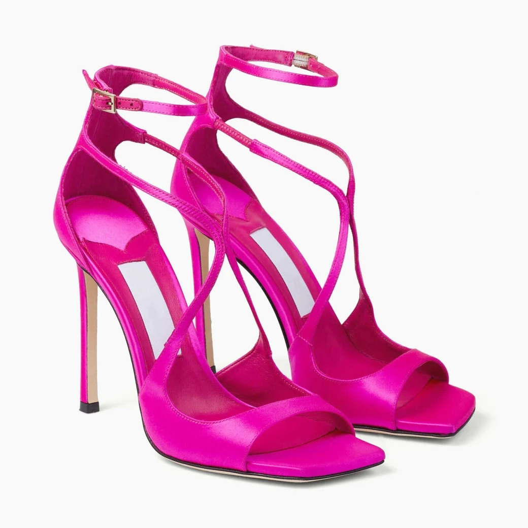 

Designer Sandals Women Shoes Luxury Azia 110 Patent Leather Ankle Strap Sandal Open Toes Stiletto Heel EU35-43 With Box Dresses Wedding, 02