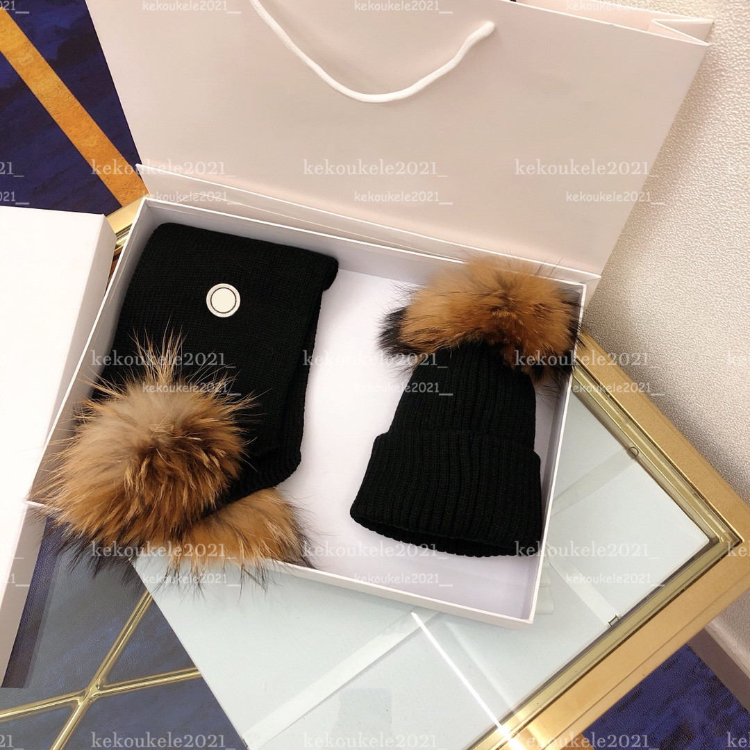 

2Pcs Winter Thick Warm Baby Hat Set Scarf for Boy Girl Cute Double Pompom Kids Children Beanie Scarves Wool, Black