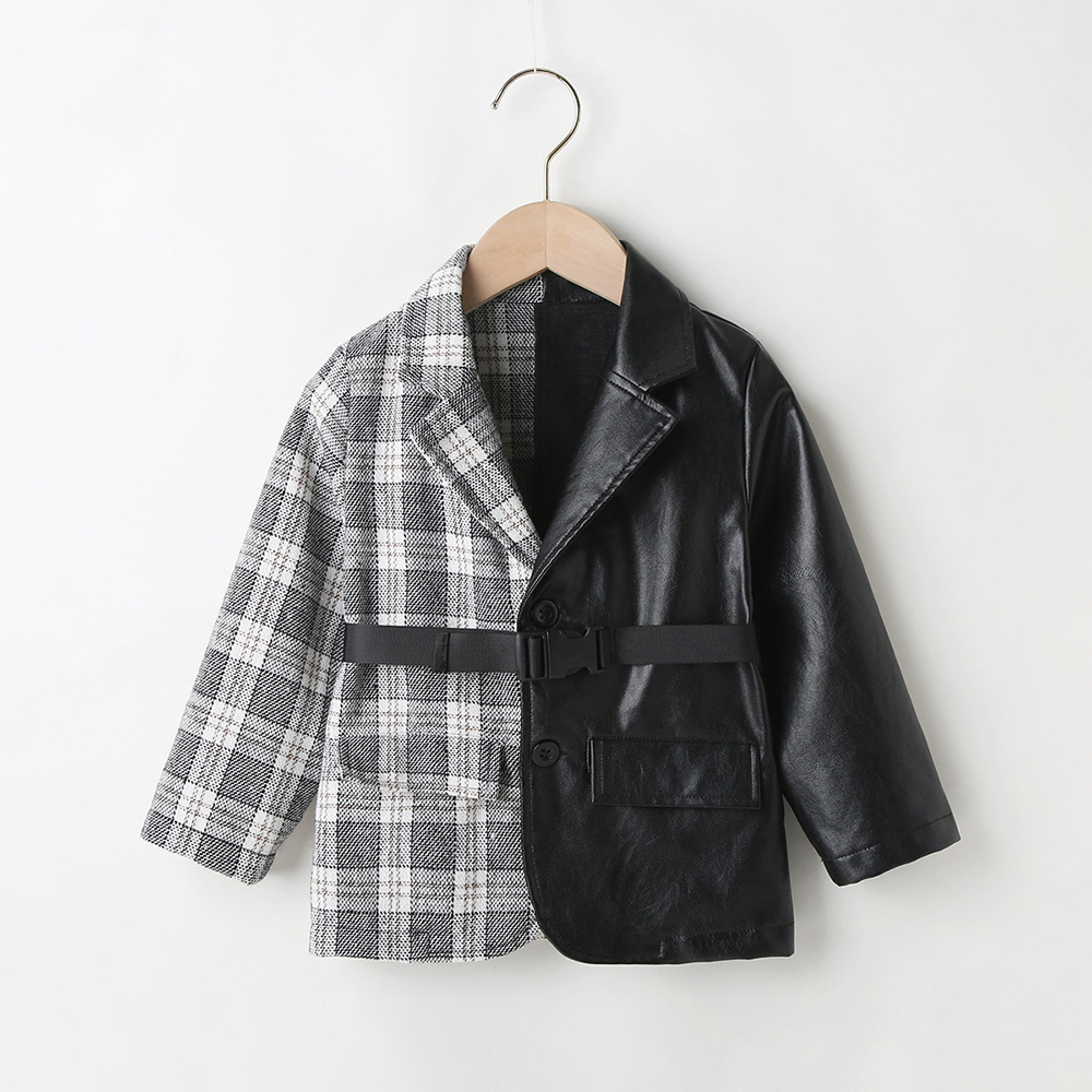 

Girls winter and autumn leather jacket children's clothing girl fashion leather coat suitable for 2-7 years old, As picture