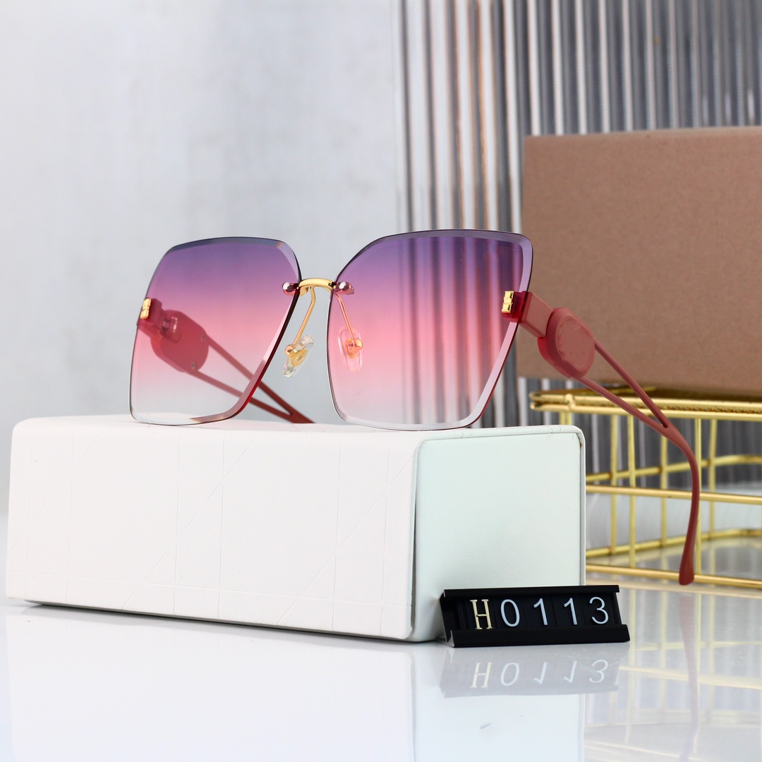 

Top luxury Sunglasses polaroid lens designer womens Mens Goggle senior Eyewear For Women eyeglasses frame Vintage Metal Sun Glasses With Box 0113