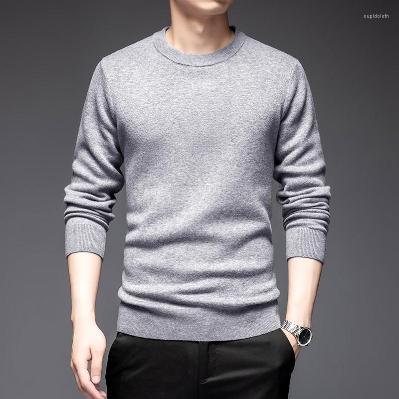 

Men's Sweaters Wool Autumn Winter Men's Luxury Round Collar Solid Color Computer Knitted Casual Simple Man 4XL, Black