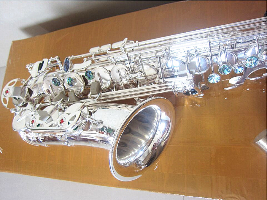 

2023 New romance sax Mark VI Alto Saxophone Silver Plated E Flat Professional Brand Musical Instrument Sax With Case Brass Reed mouthpiece