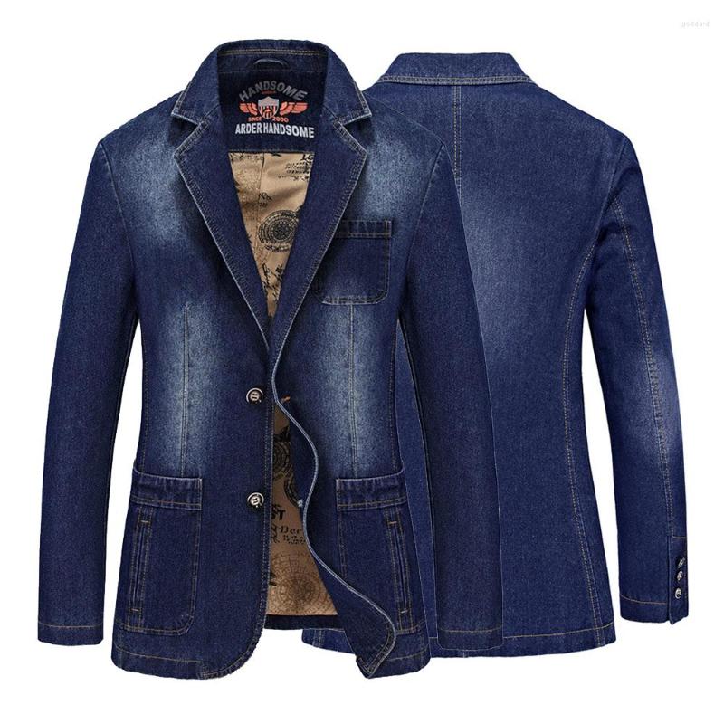 

Men's Jackets Denim Blazer Mens Jeans Jacket Autumn Slim Fit Coat Winter Windbreaker Cowboy Tops Male Big Size 4XL Jaqueta Masculina, Black
