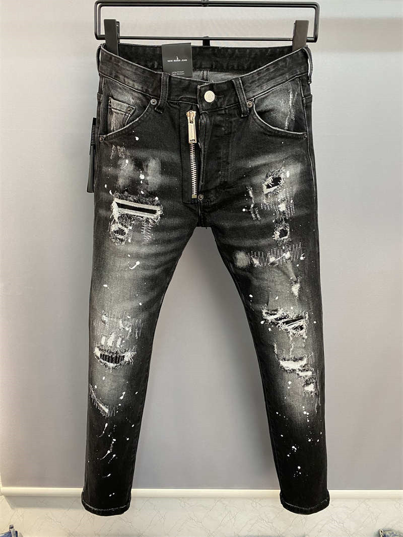 2022 New Arrivals D2 Mens Luxury Designer Denim Jeans Holes Trousers Dsquare Jeans COOLGUY Biker Pants Dsquared2 Mens Clothing 2#9856