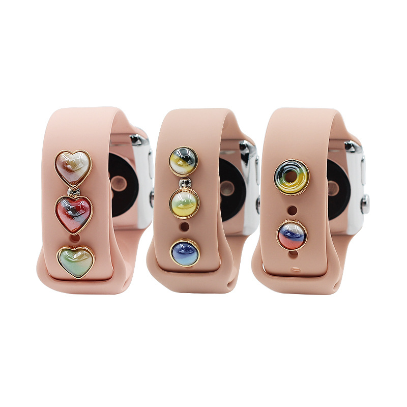 

Watch Decoration Accessories Apple Watch Band Diamond Charms For Samsung Amazfit Smart IWatch Silicone