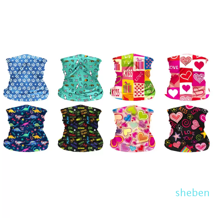 

Magic Scarves Neck Gaiter with Filter Kids Children Creative Cartoon Headband Protection Face Mask FY7143