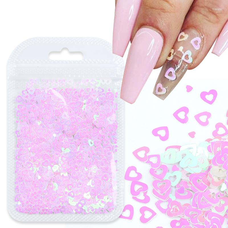 

Nail Art Decorations 1 Bag 3D Mermaid Love Heart Sequins Decoration Colorful Hollow Shape Glitter Flakes For Polish Accessories