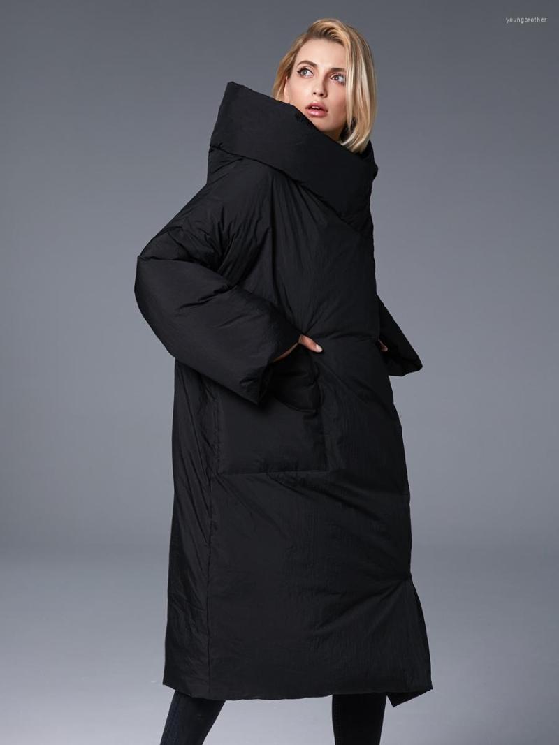 

Women' Down Winter Warm Women' 90% White Duck Puffer Jacket Fashion Soft Thicken Rib Knit Cuffs Parkas Female Outwear Plus Size, Black