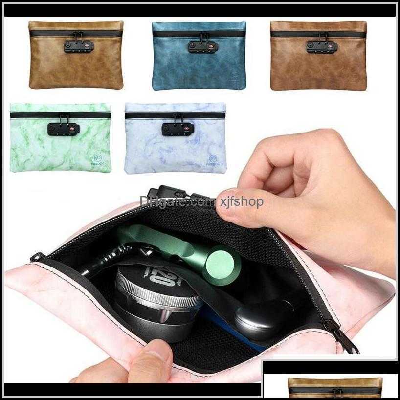 

Sports Outdoor Bags Outdoors Delivery Smoking Smell Bag Pu Tobacco Pouch with Combination Lock for Herb Odor Proof Stash Container Dr, Randomly send color