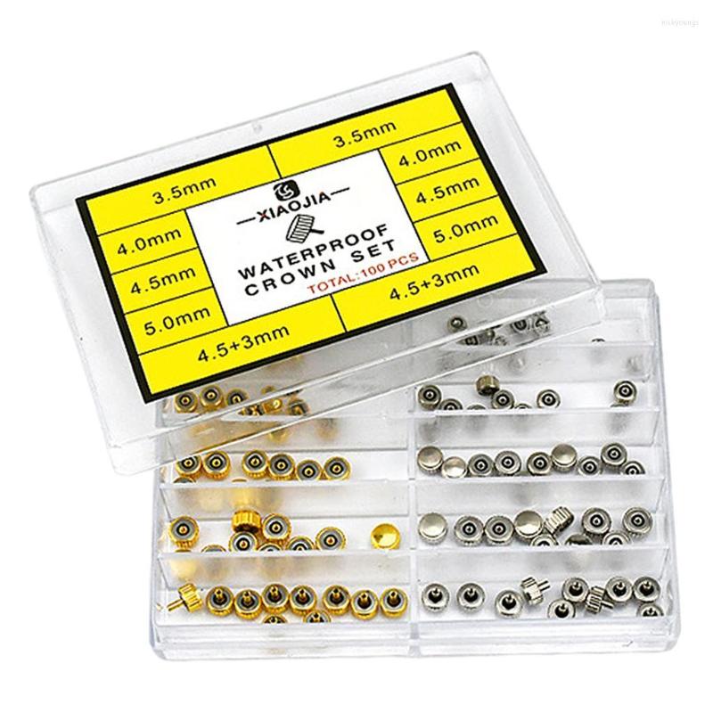 

Watch Repair Kits 100x Crown 3.5mm 5mm Mixed Sizes Watches For Makers Replace