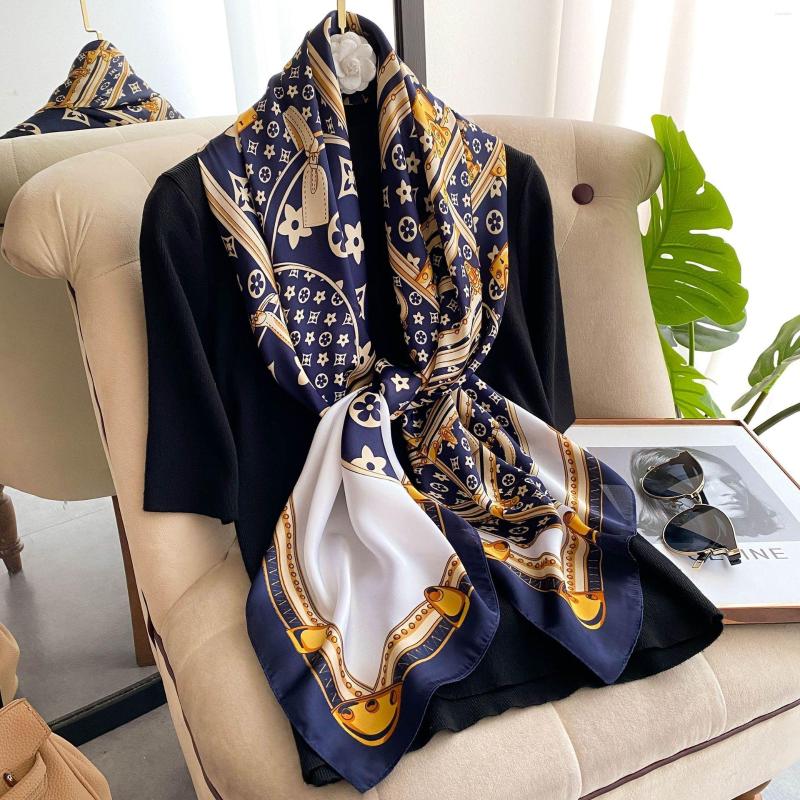 

Bandanas Scarf Women Print Hijab Shawls Silk Female Neck Tie Hair Shawl Wraps Wirst Headkerchief Foulard Bandana