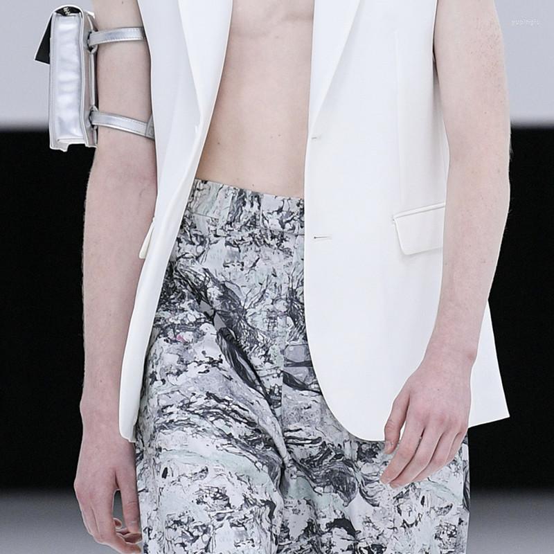 

Men' Vests Men' Casual Suit Vest 2022 Spring Youth Non Ironing Fashion White Trend Large