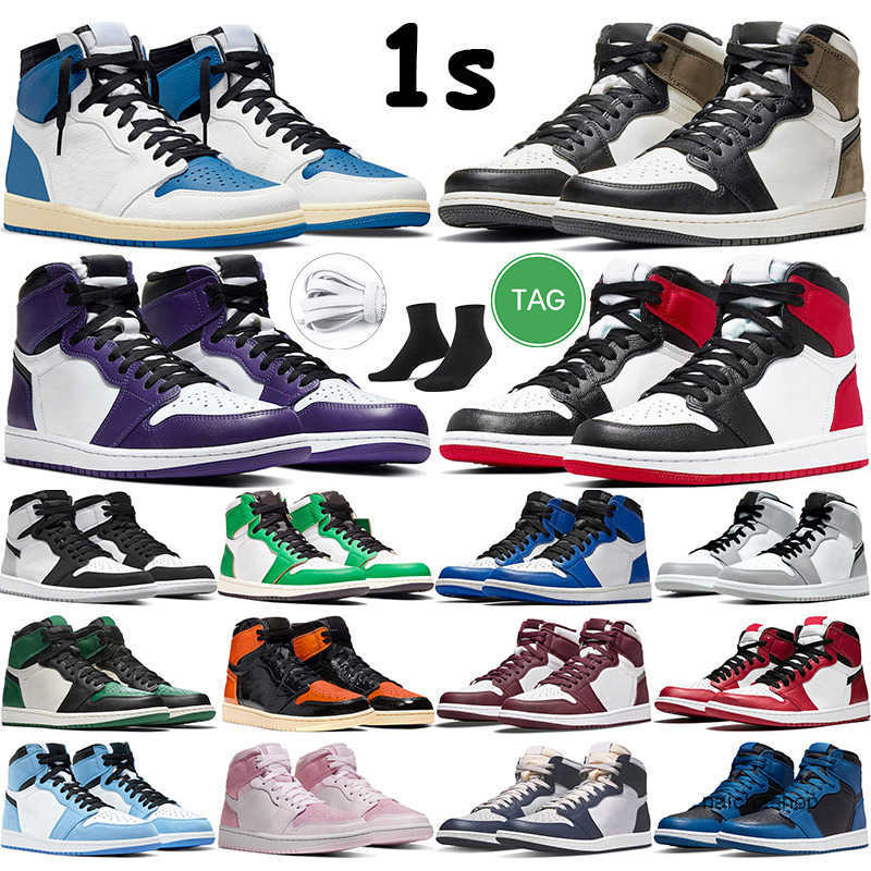 

1s men women High OG basketball shoes chicago pine green stain black toe jumpman1 outdoor mens sports obsidian good trainer sneakers OG designer shoes, # 4