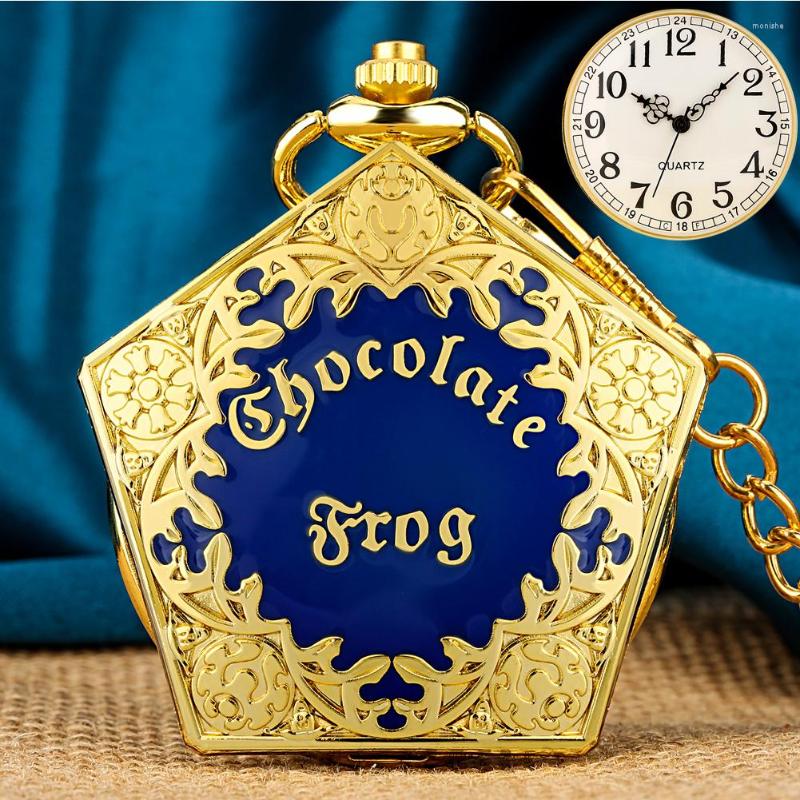 

Pocket Watches Luxury Gold Pattern Irregular Pentagon Pendant Watch Men's Quartz Necklace Royal Clock Souvenir Gifts, 80cm chain