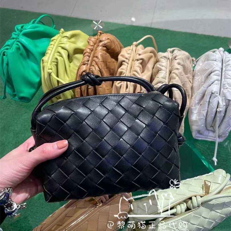 

Designer Bottegas Handbags Venetas Mini Loop Woven Small Square Bag Camera Box Female, Plum purple