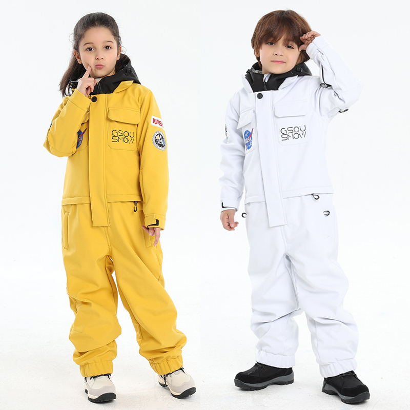 

Skiing Suits Sport Mountain Children Jumpsuit Winter Hooded Ski Suit Boy Girl Waterproof Kids Snowsuits Outdoor Warm Alpine Clothes 221008, White