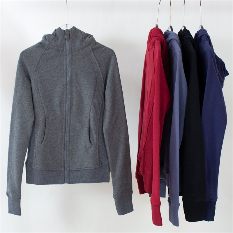 

LL Women Fleece Hoodie Zipper Scuba Jacket Yoga Wear Thick Fall Winter Cashmere Sport Top Casual Hooded Coat, #1