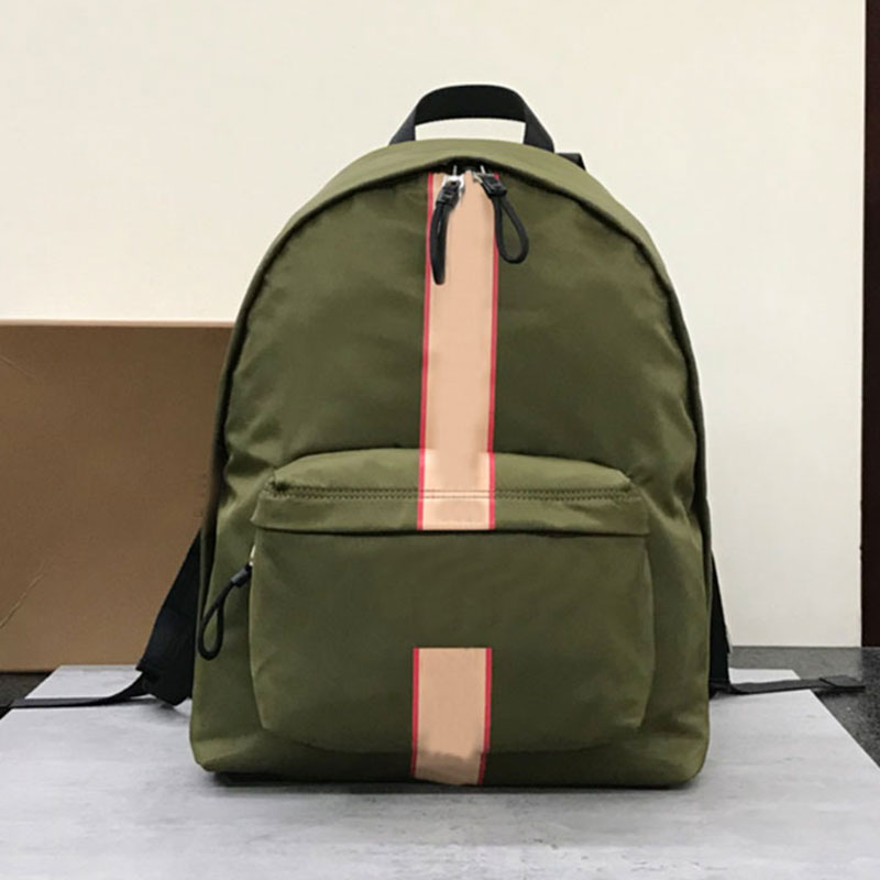 

Shoulder Backpack Tote Bag Women Handbag Purse Stripes Design Nylon Large Capacity Men Pocket Adjustable Straps Plain Unisex Handbags Portable Fashion Letters, Split