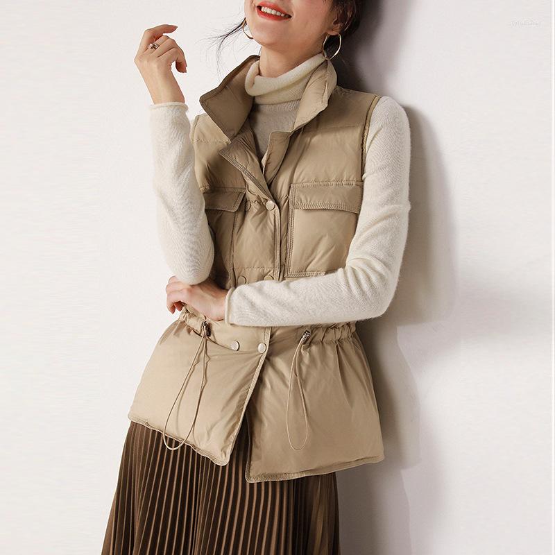 

Women' Vests Women Down Vest Sleeveless Jacket Warm White Duck Large Size Black Fashion Autumn Winter Waistcoat, Green