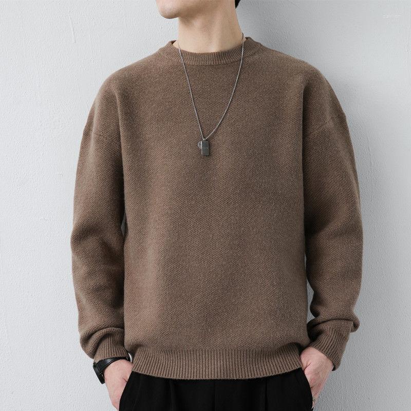

Men's Sweaters Spring Autumn Men's Thin Knitted Sweater Business Fashion High Quality Solid Male Brand Bottoming Shirt D155, Lr9613black