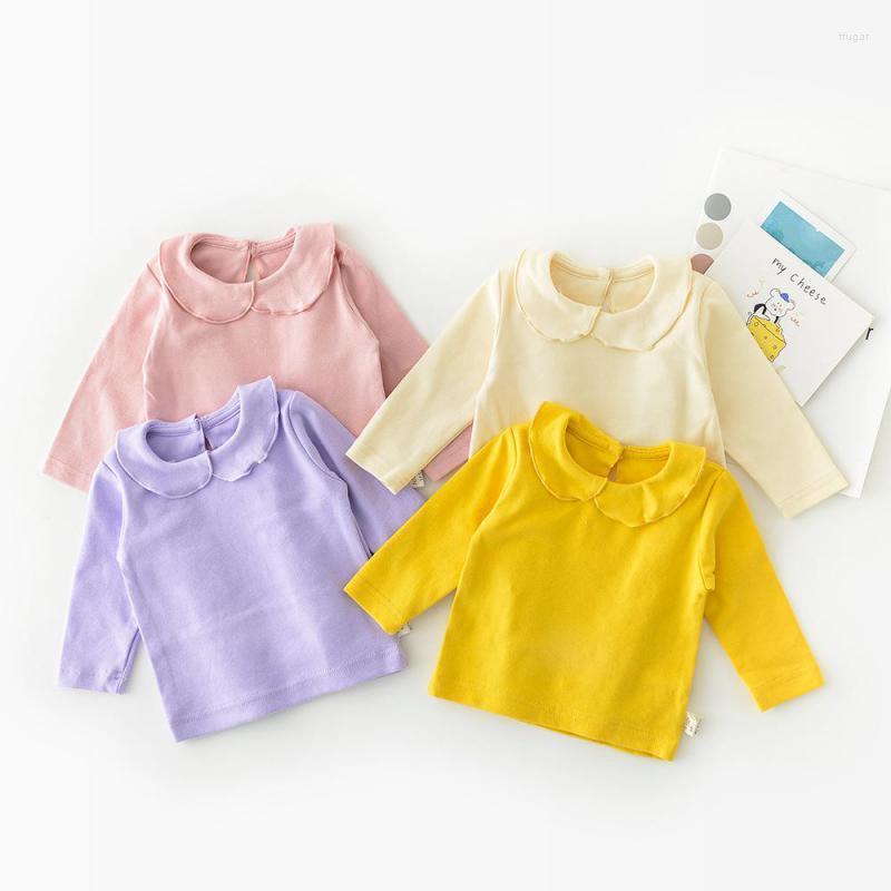 

Shirts Autumn Baby Girl Clothes Cotton Spring Ins Long Sleeve T-shirt Candy Color Tops Cute Korean Infant 0-3 Years Old