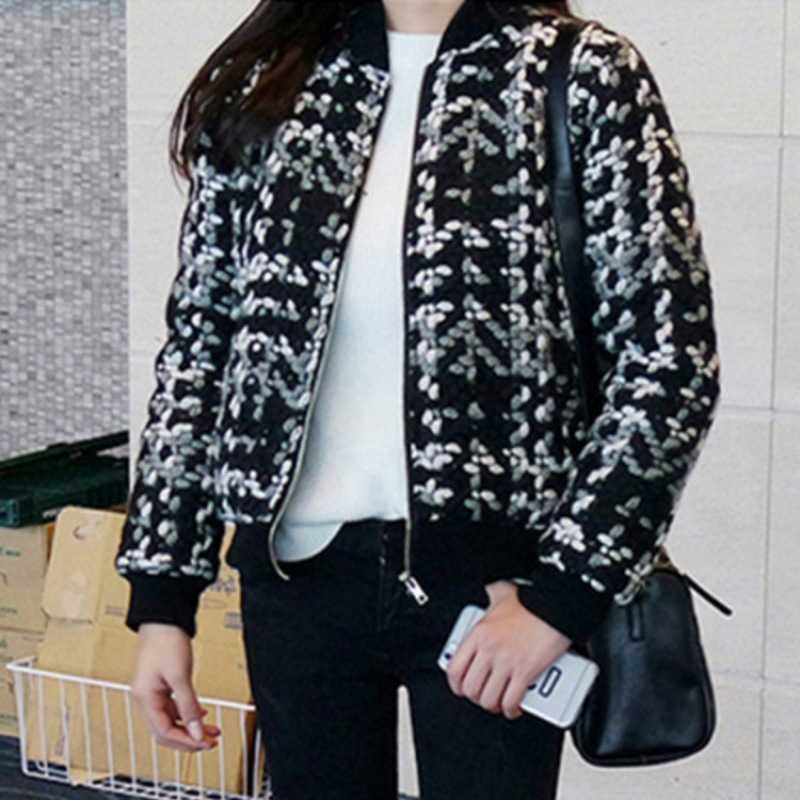 

Women's Jackets 2021 Autumn Winter Women Coat Jacket Fashion Casual Checkerboard Woollen Cloth Short Thick Coat Cotton-padded Jacket T221008, Black
