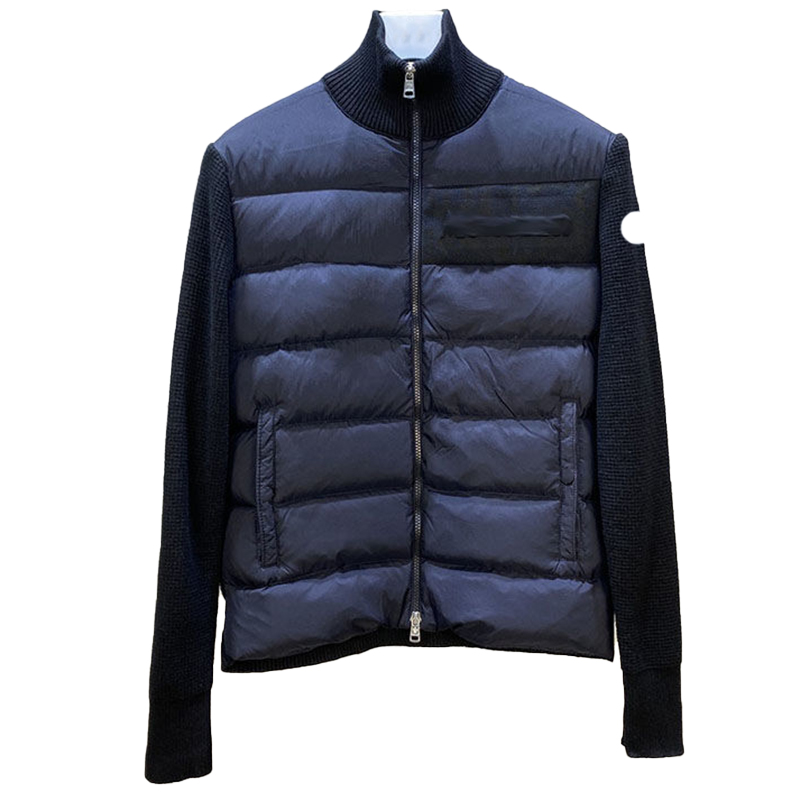 

Maya Designer Men's Down & Parkas Women's Knitted Splice Stand Neck Chest Letter Embossed Lightweight Knitwear Coat Couple Embroidered Badge Casual Fit Top Jacket, Supplement (not shipped separately)