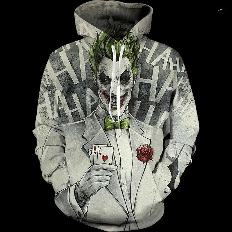 

Men' Hoodies Funny 3d Clown Print Hooded Sweater Long Sleeve Men' Clothing Punk Streetwear Tops O Neck Loose Oversize Sweatshirts, Muf