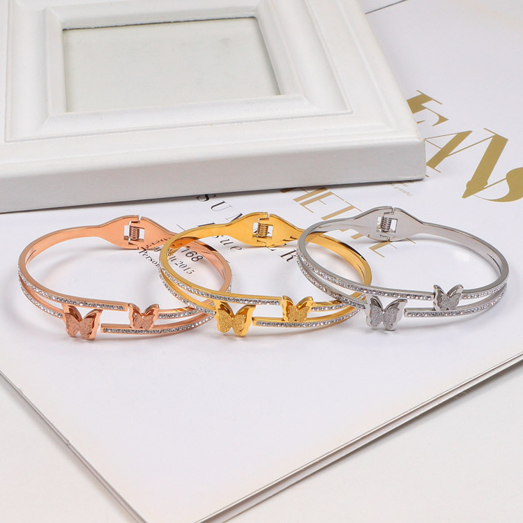 

designer bracelet butterfly bracelets designers bangle jewellery bangles jeweler luxury rose sliver gold Classic Titanium Steel Never Fade Not Allergic