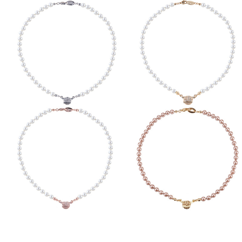 

Pendant Necklaces Saturn pearl necklaces vivi with LOGO lobster clasp designer love luxury bangles cjeweler bijoux for mens womens