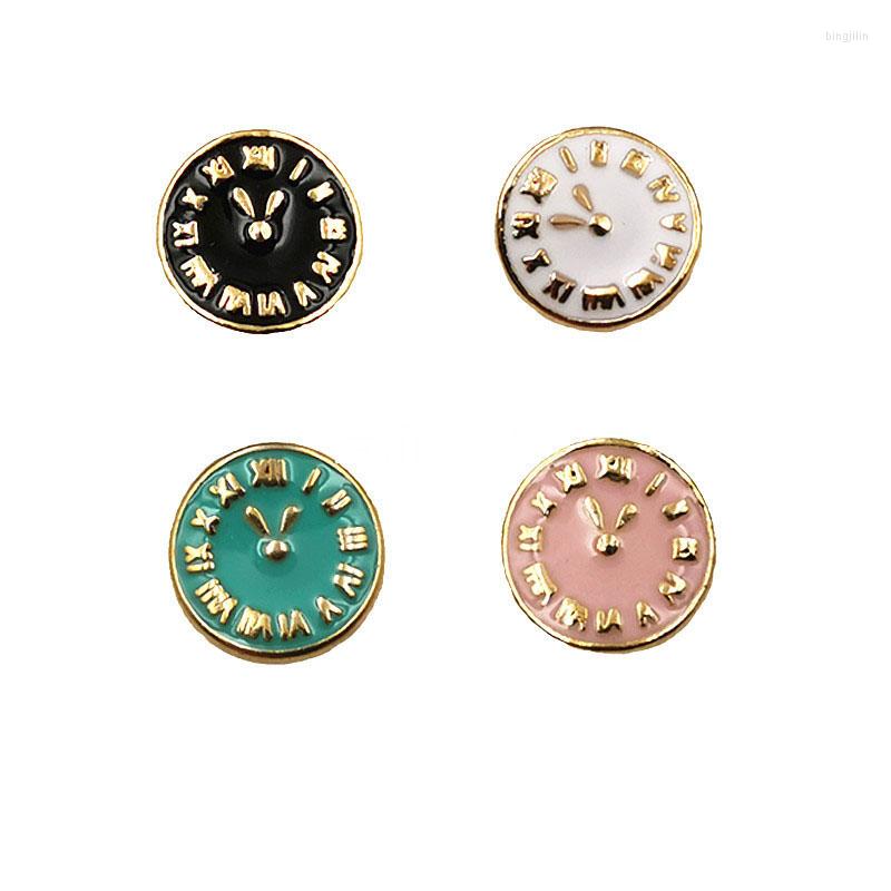 

Nail Art Decorations 10pcs 3D Decoration White Black Japan Korea Metal Kawaii Alarm Clock DIY Charm Stud Accessory