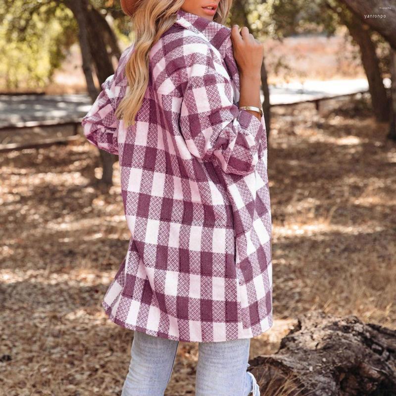 

Women' Two Piece Pants Women' Women Casual Boyfriend Fashion Lightweight Work Pocket Lapel Plaid Mid Length Coats Warmest Jacket, Green