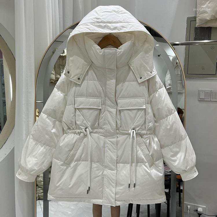 

Women' Down Women Jacket Casual Style Autumn Winter White Duck Coats And Parkas Female Outwear, Black