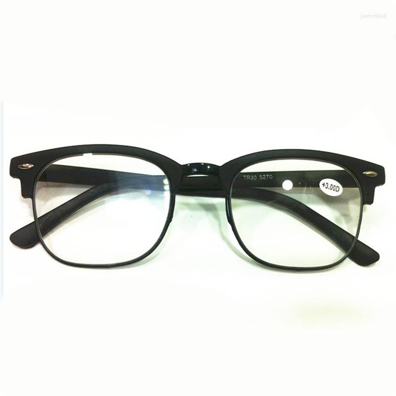 

Sunglasses Men TR90 Retro PC Black Square Rimmed Reading Glasses Presbyopia 1.0 1.5 2.0 2.5 3.0 023