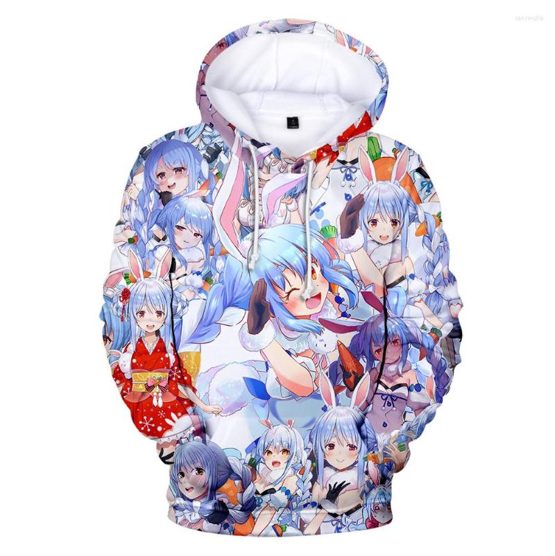 

Men's Hoodies Usada Pekora 3D Casual Sweatshirt Men Women Autumn Long Sleeve Hoodie Harajuku Hip Hop Pullover Boys Clothing Child Tops, As shown