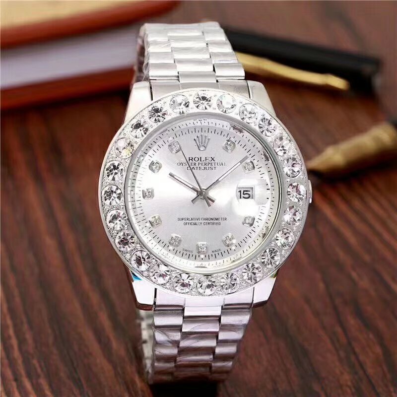 

2022 Brand NEW Famous Top Watches Luxury Rolex Mens Womens Watch Steel Band Men Sports Watch Women Gift NO Box A12, Brown