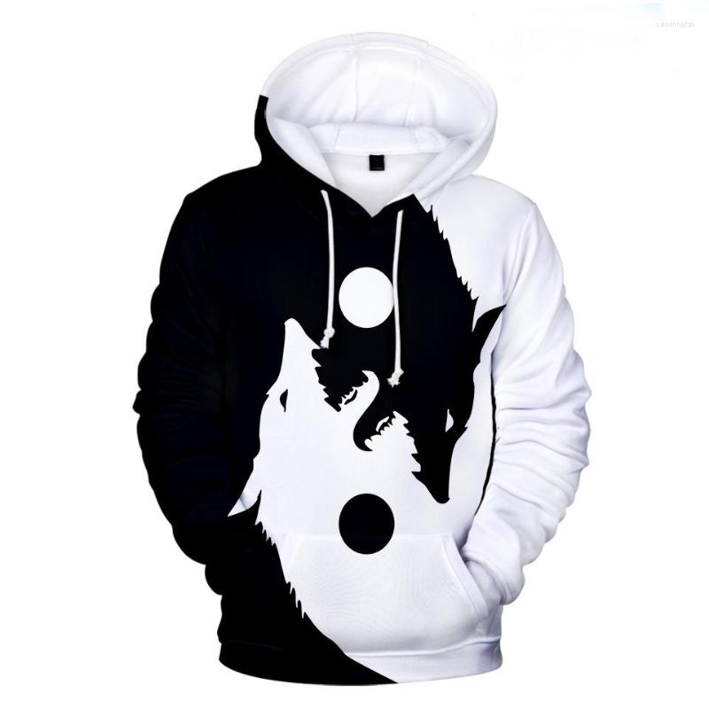 

Men's Hoodies Personality Hoodie Wolf 3D Print Mens Boys Sweatshirt Brand Designer Children Clothes Autumn Winter